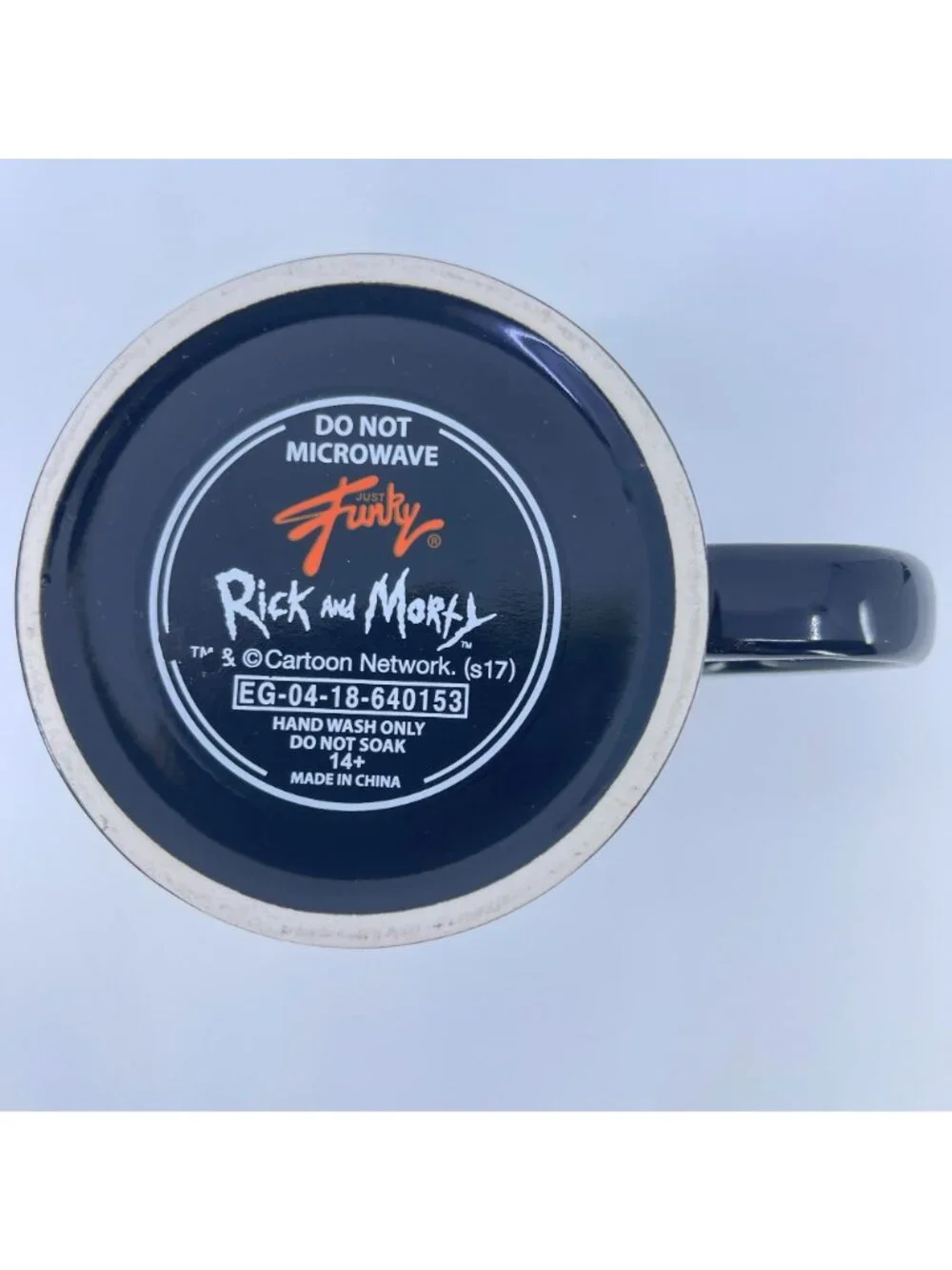 rick & morty just funky ceramic mug cartoon network collectible